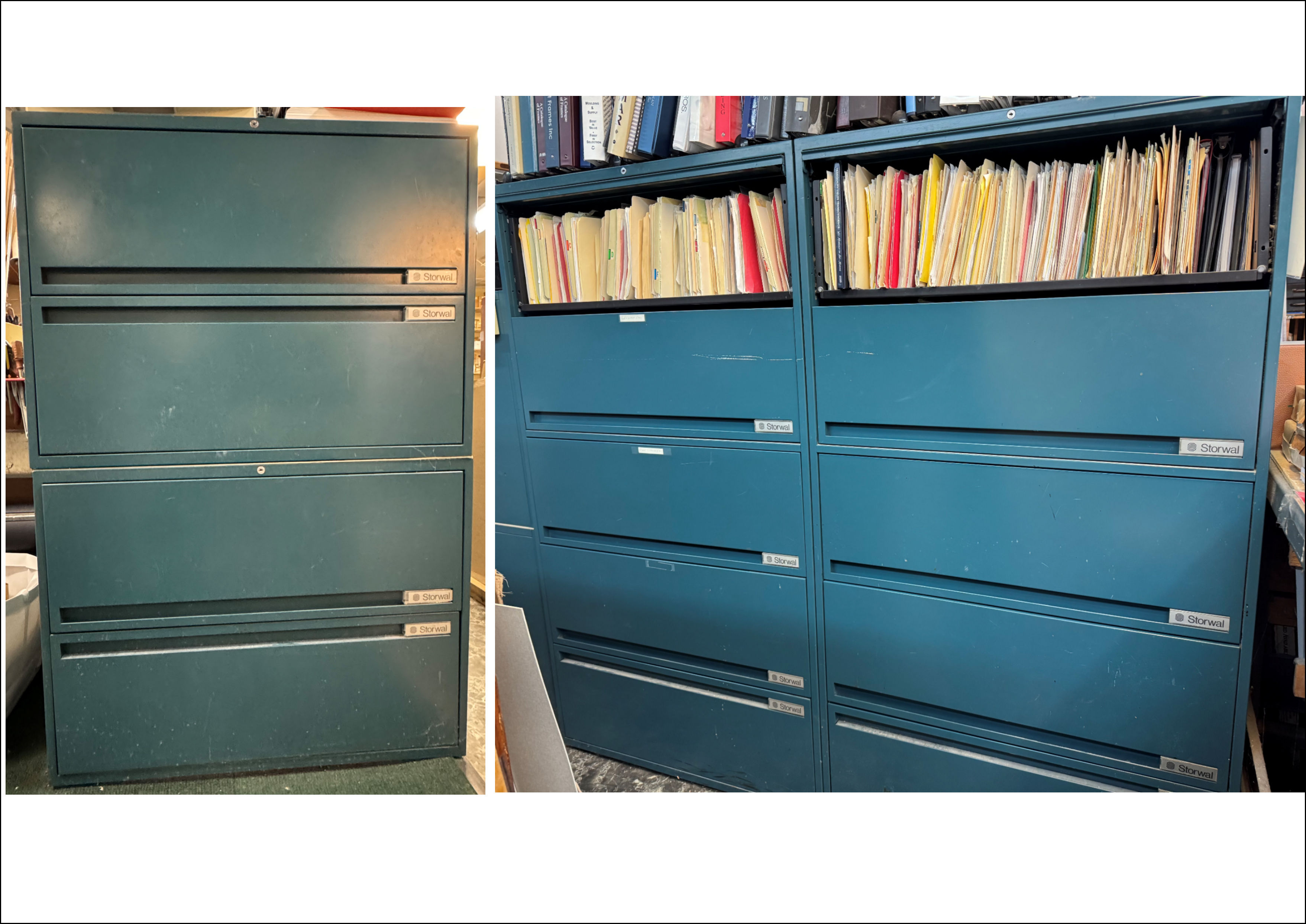 Blue Storwal Lateral Filing Cabinets