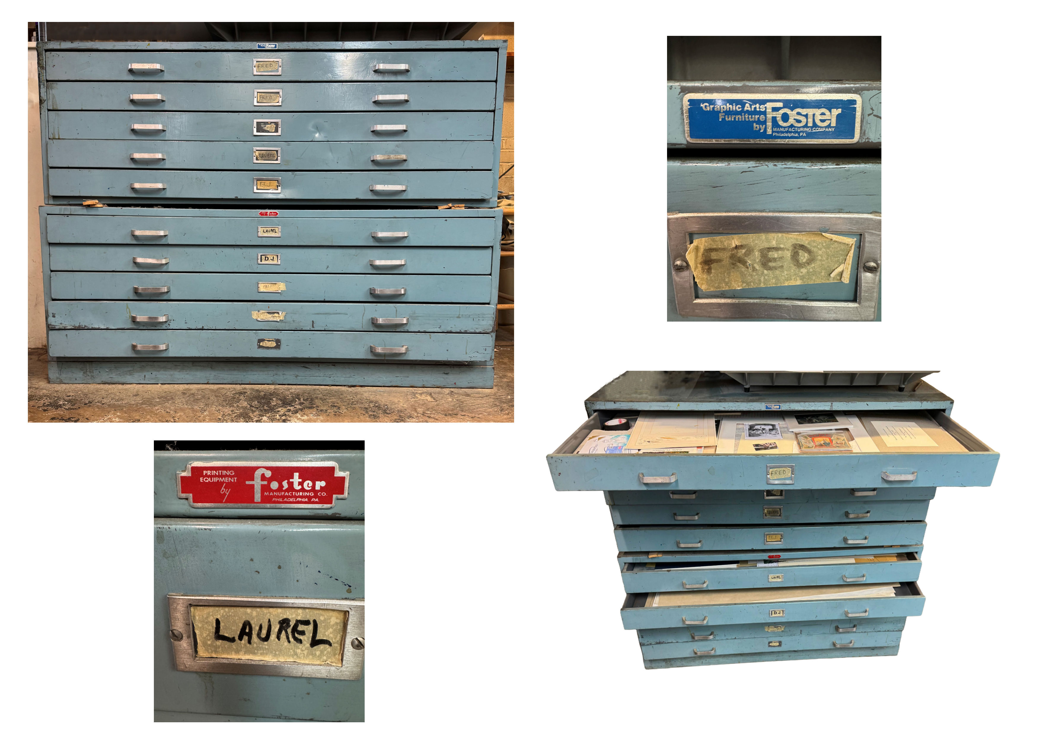 Foster steel flat files