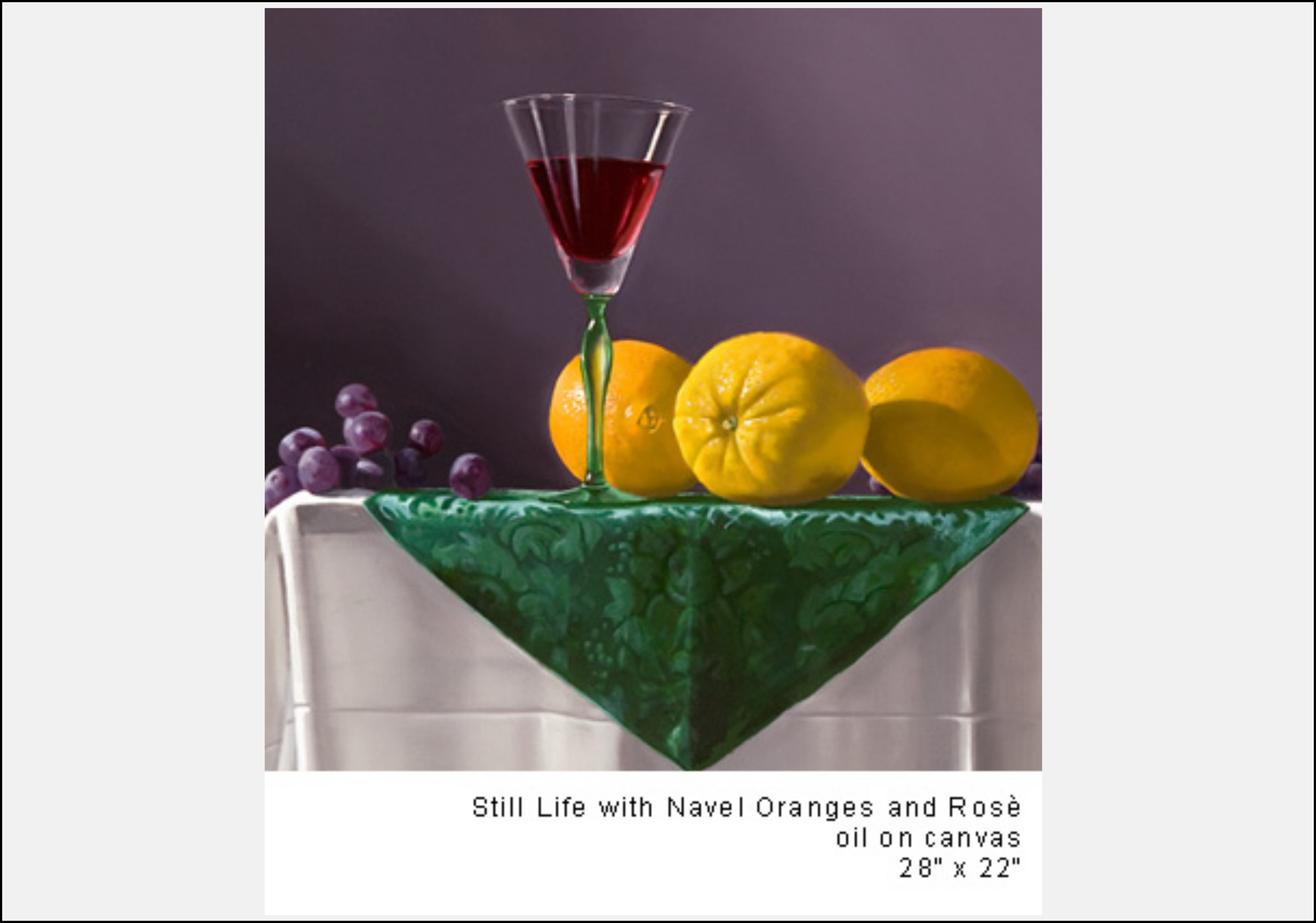 Still Life with Navel Oranges and Rosé